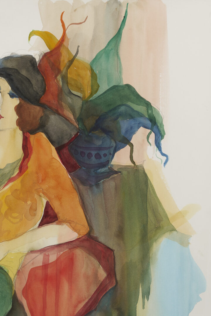 Lot 633: Itzchak Tarkay W/C Painting, Fleeting Thoughts