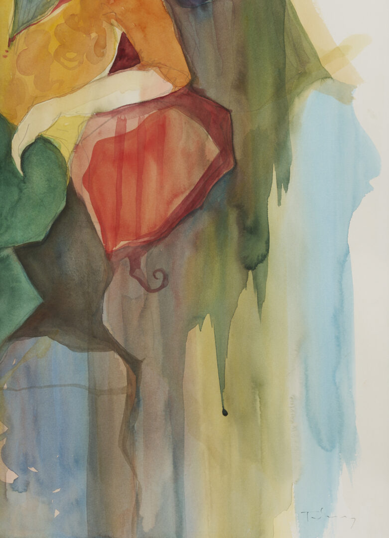 Lot 633: Itzchak Tarkay W/C Painting, Fleeting Thoughts