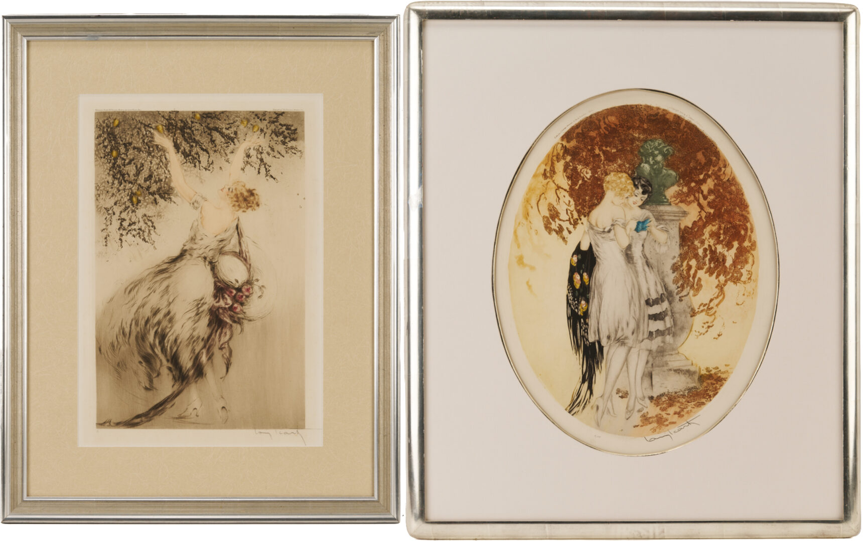 Lot 635: 2 Louis Icart Etchings, Lemon Tree & Secrets