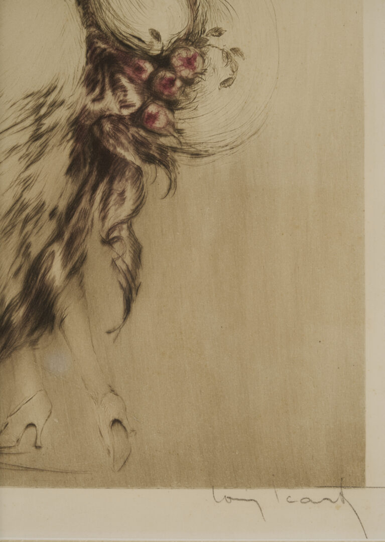 Lot 635: 2 Louis Icart Etchings, Lemon Tree & Secrets