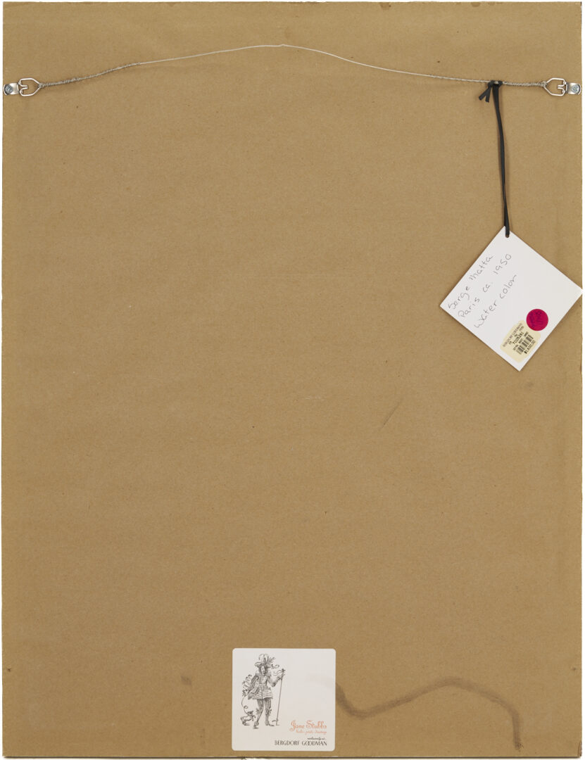 Lot 637: 3 Vintage Couture Drawings Incl. Serge Matta