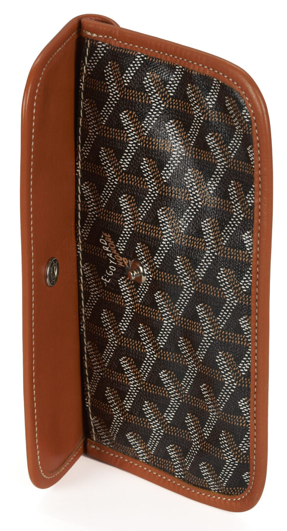 Lot 639: 3 Goyard Leather Items, incl. Saint Louis Tote