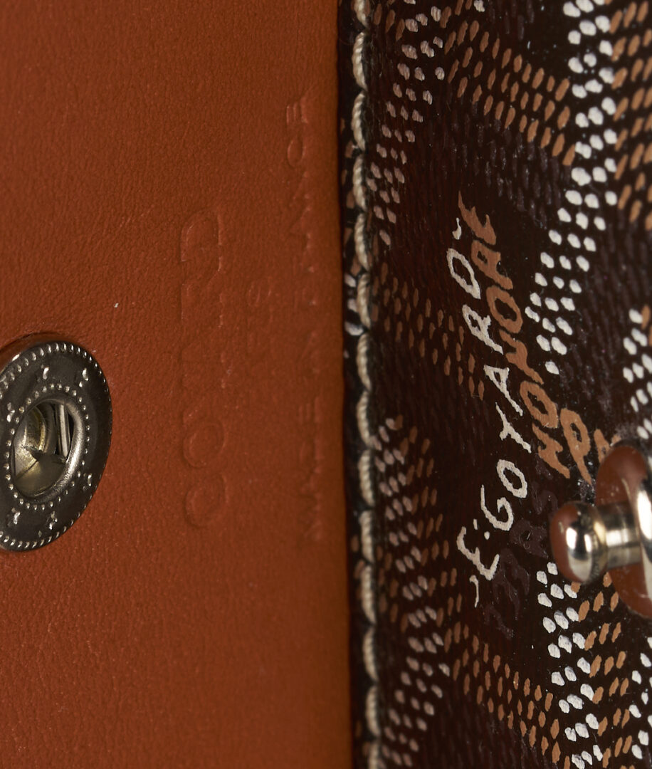 Lot 639: 3 Goyard Leather Items, incl. Saint Louis Tote