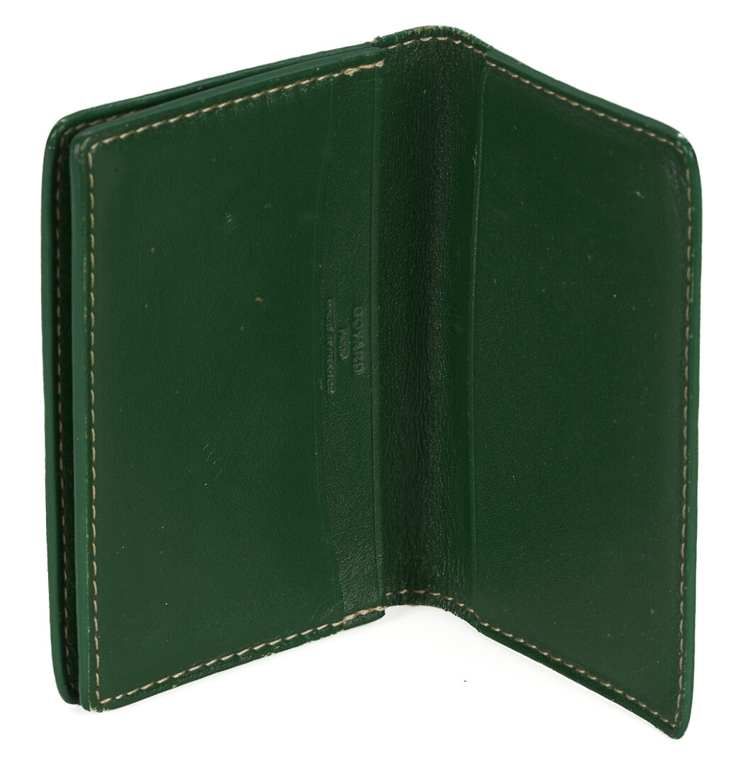 Lot 639: 3 Goyard Leather Items, incl. Saint Louis Tote