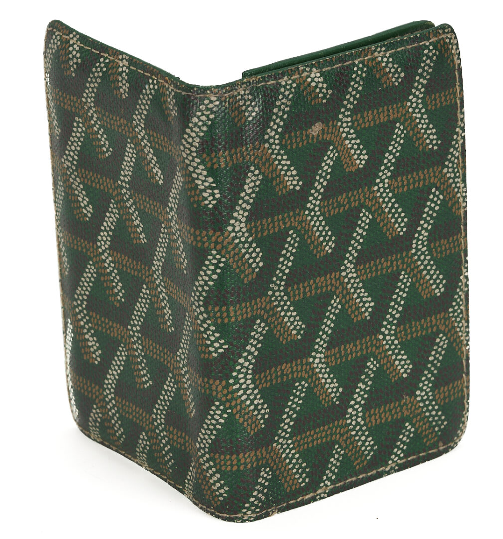 Lot 639: 3 Goyard Leather Items, incl. Saint Louis Tote