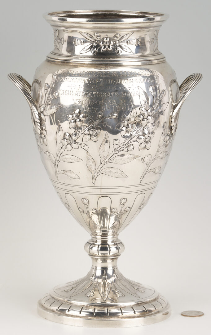Lot 63: Queen Victoria Sterling Silver Presentation Urn