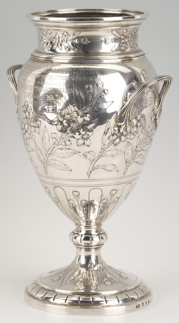 Lot 63: Queen Victoria Sterling Silver Presentation Urn