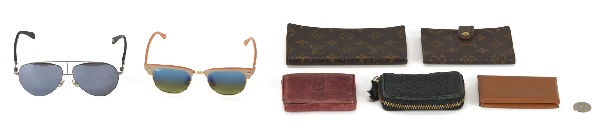 Lot 645: 7  Designer Fashion Items, incl. Hermes & Louis Vuitton Sunglasses
