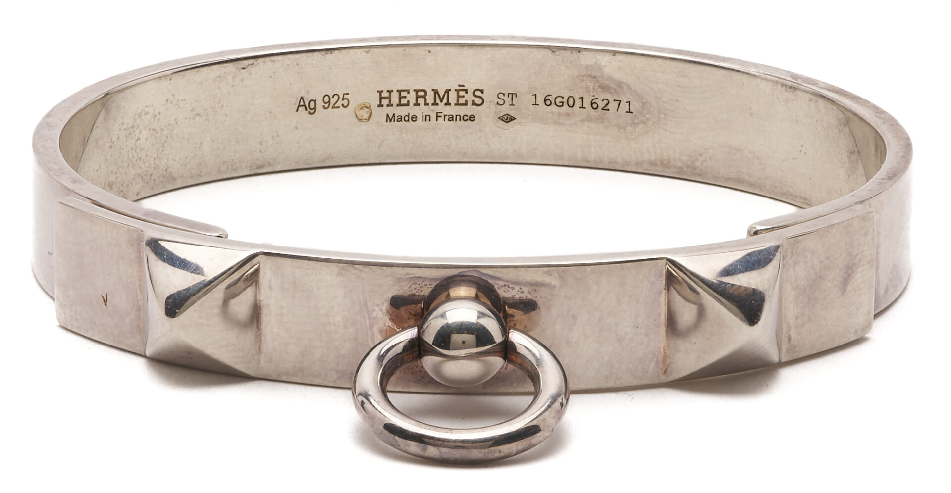 Lot 649: Hermes Sterling CDC Collier de Chien Bracelet
