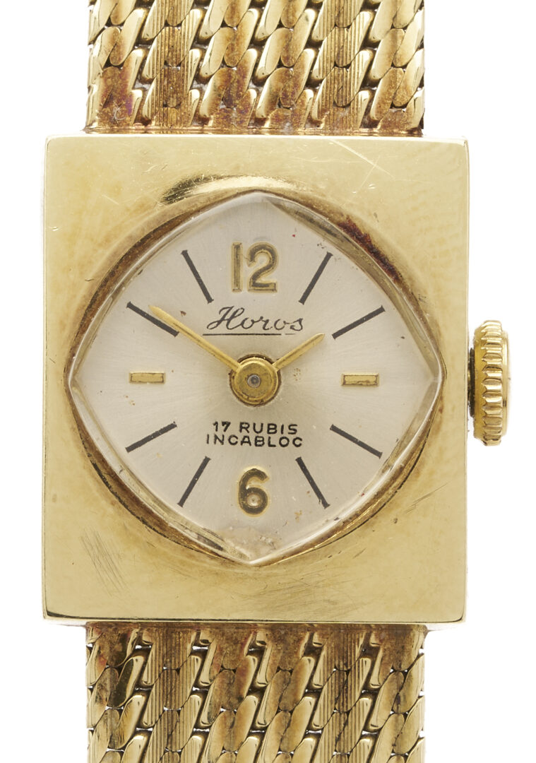 Lot 650: 14K Yellow Gold Horos Incabloc Watch
