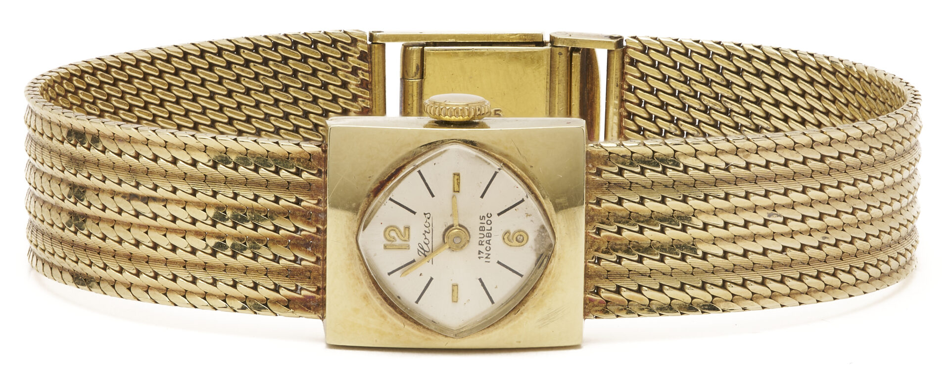 Lot 650: 14K Yellow Gold Horos Incabloc Watch