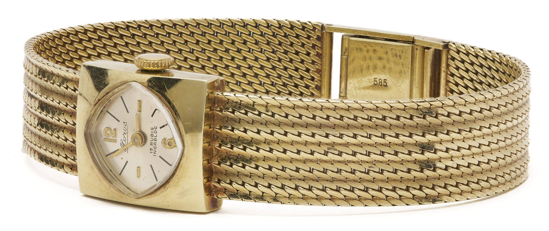 Lot 650: 14K Yellow Gold Horos Incabloc Watch