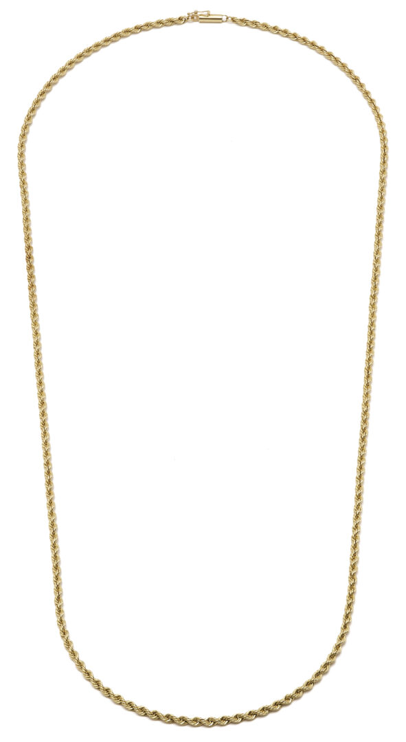 Lot 657: 14K Yellow Gold Braided Chain, 30 in. L