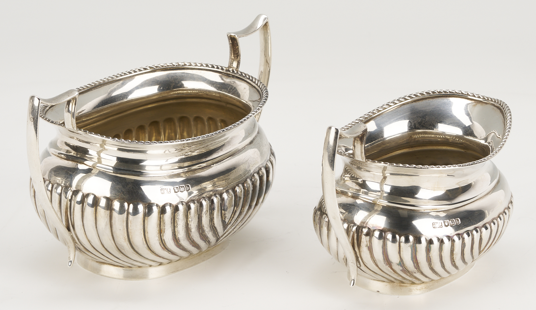 Lot 65: 3 Pc. English Sterling Silver Tea Set