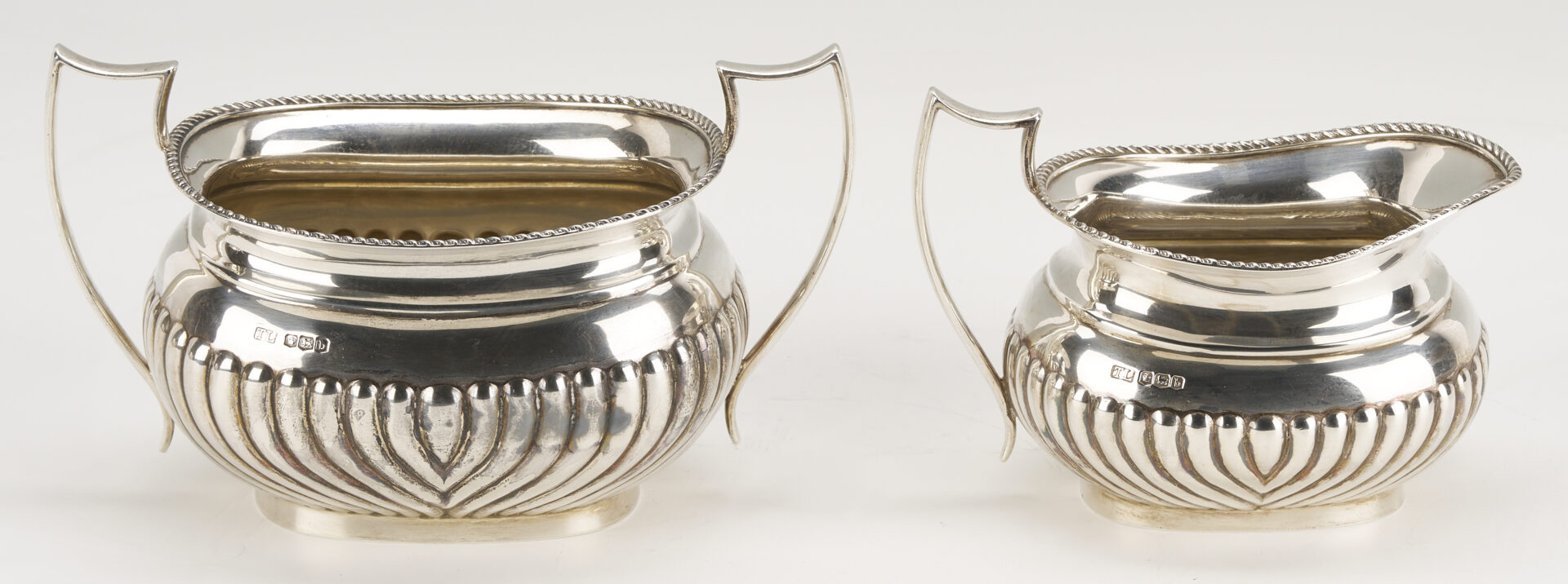 Lot 65: 3 Pc. English Sterling Silver Tea Set