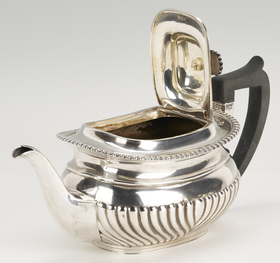 Lot 65: 3 Pc. English Sterling Silver Tea Set