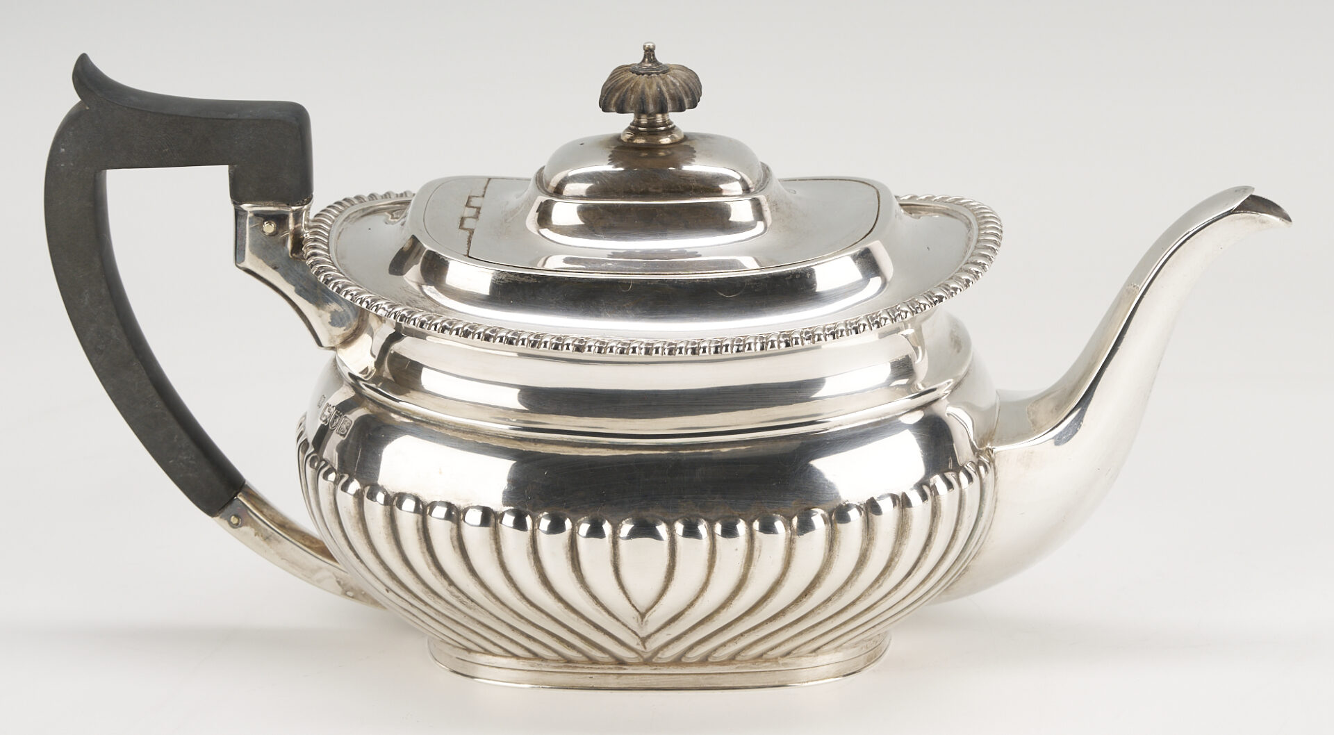 Lot 65: 3 Pc. English Sterling Silver Tea Set