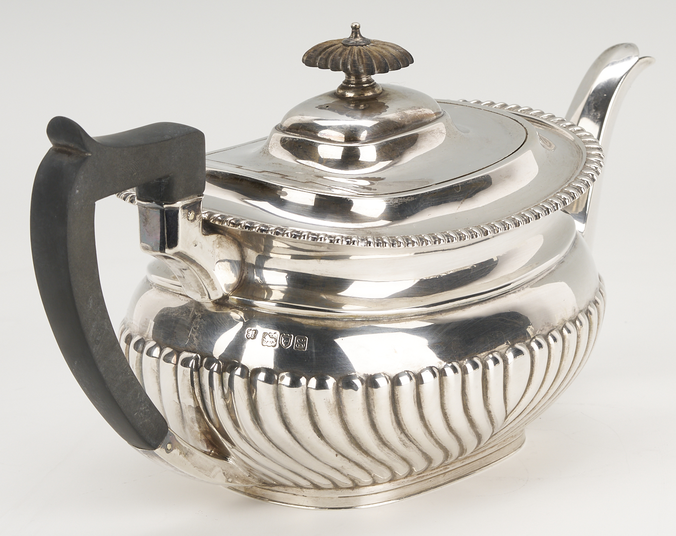 Lot 65: 3 Pc. English Sterling Silver Tea Set