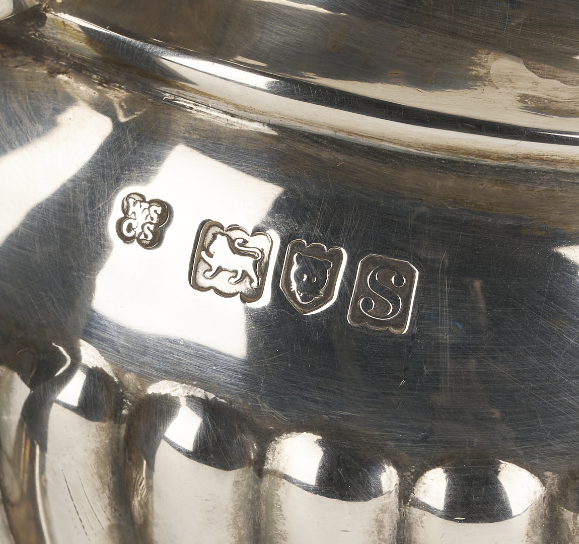 Lot 65: 3 Pc. English Sterling Silver Tea Set