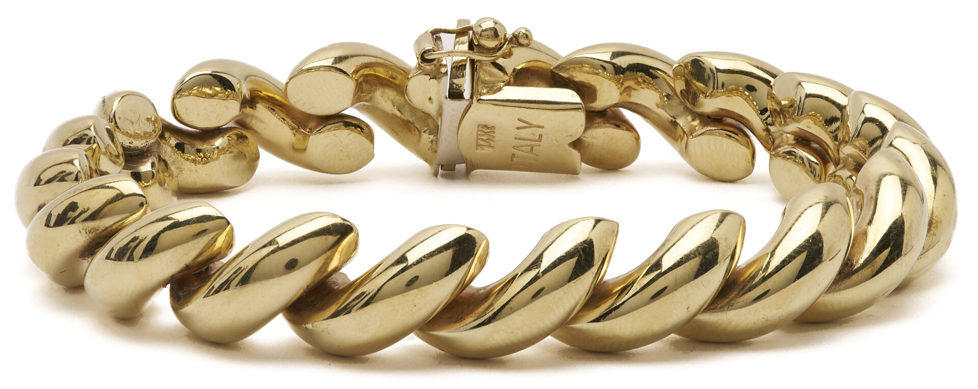 Lot 663: 14K Yellow Gold Italian San Marco Bracelet