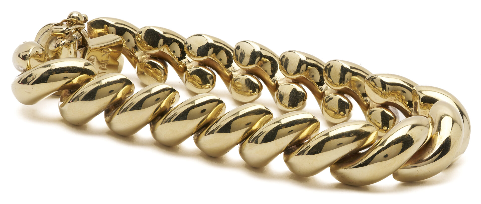 Lot 663: 14K Yellow Gold Italian San Marco Bracelet