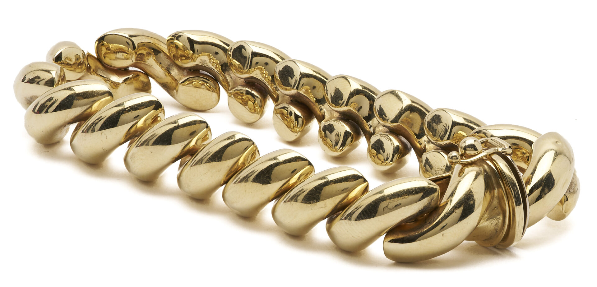 Lot 663: 14K Yellow Gold Italian San Marco Bracelet