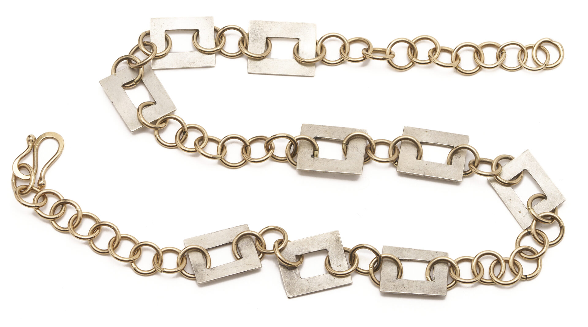 Lot 669: 3 Marilyn Bailey Mixed Metal Designer Necklaces