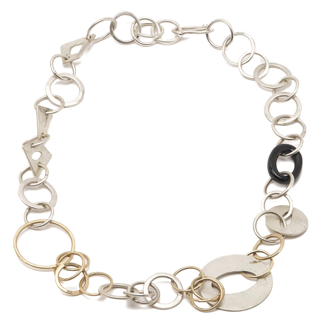 Lot 669: 3 Marilyn Bailey Mixed Metal Designer Necklaces