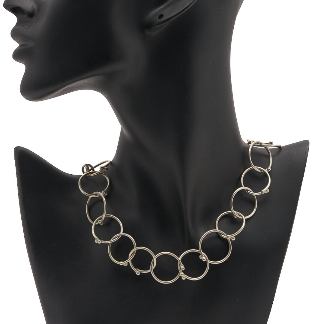 Lot 669: 3 Marilyn Bailey Mixed Metal Designer Necklaces