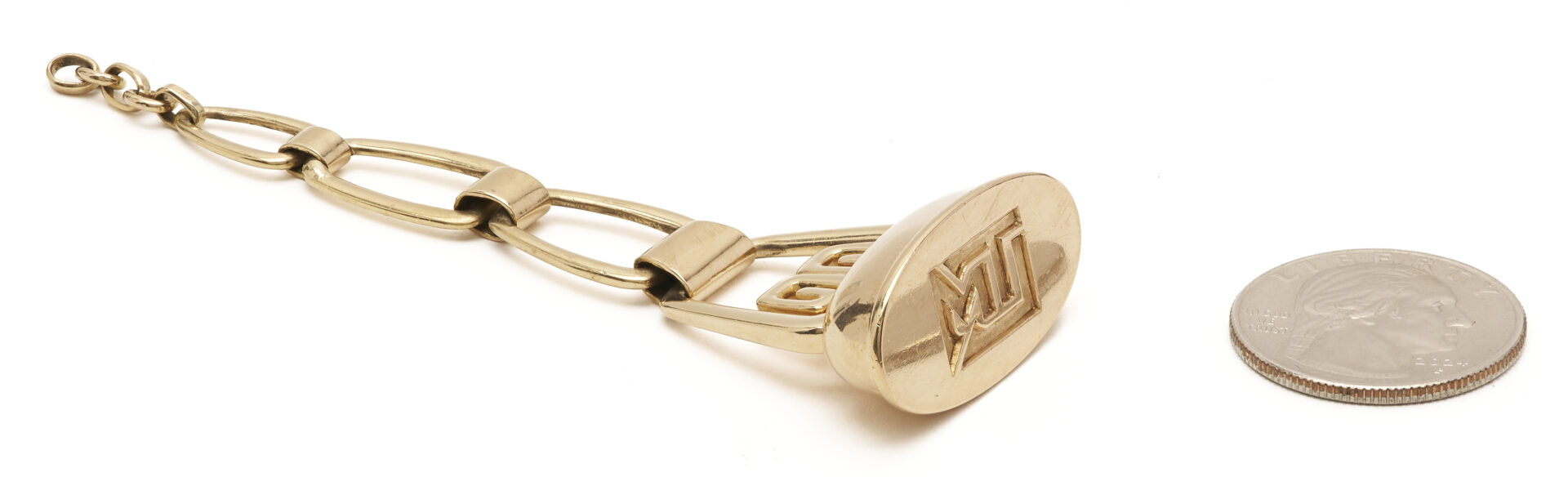 Lot 672: 14K Yellow Gold Art Deco Watch Fob