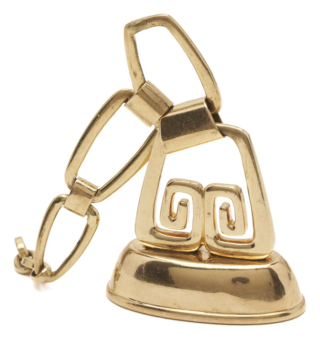 Lot 672: 14K Yellow Gold Art Deco Watch Fob