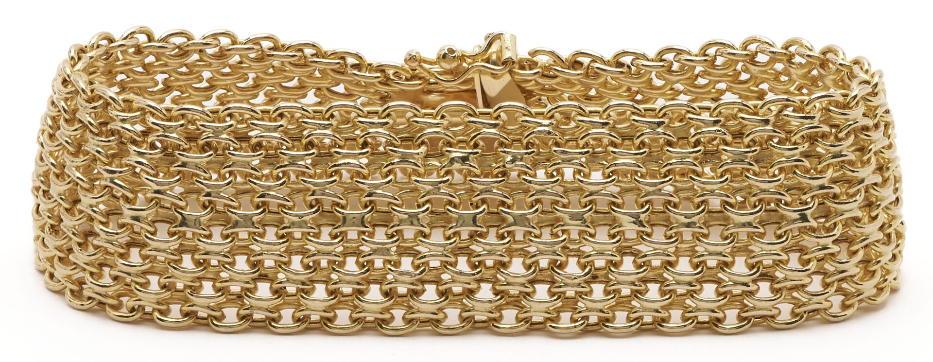 Lot 674: 14K Italian Mesh Bracelet