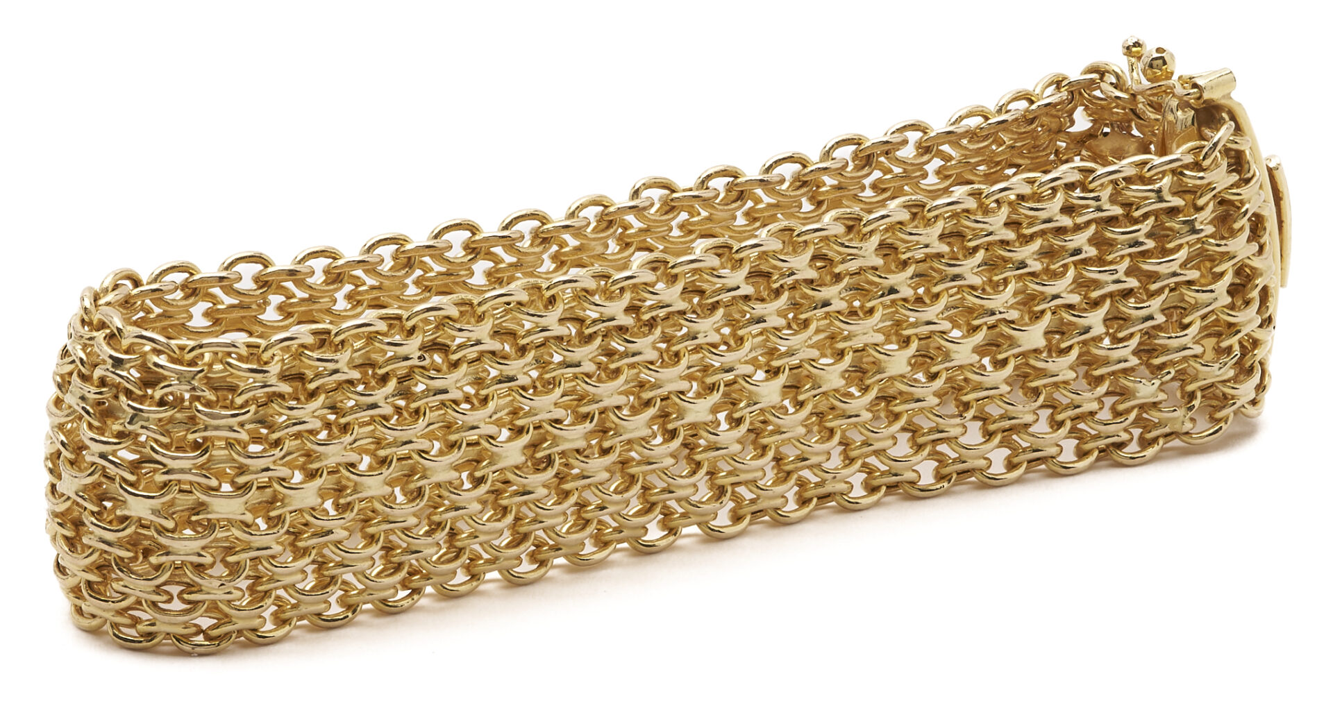Lot 674: 14K Italian Mesh Bracelet