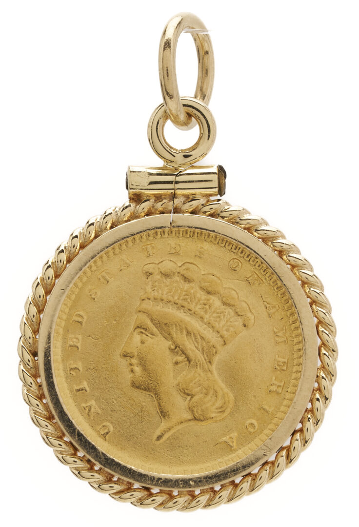 Lot 676: 2 US Bezel Set Gold Coins