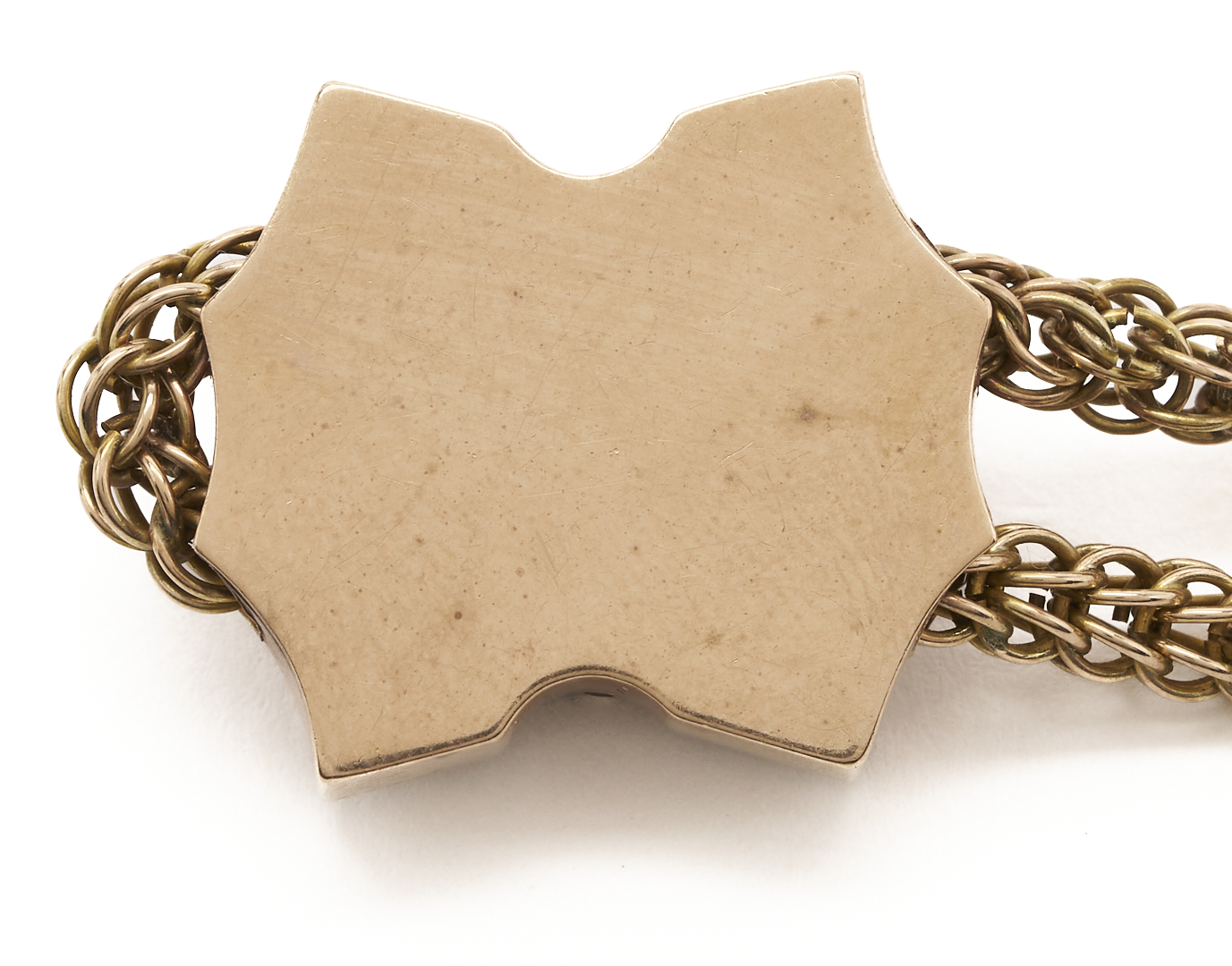 Lot 677: Antique 10K Gold Victorian Chain w/ Slide Necklace