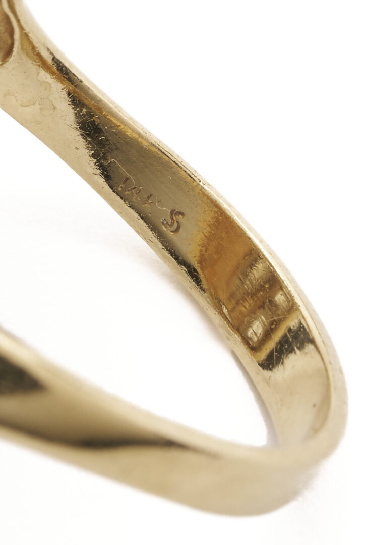 Lot 681: 14K Yellow Gold Diamond Cluster Ring