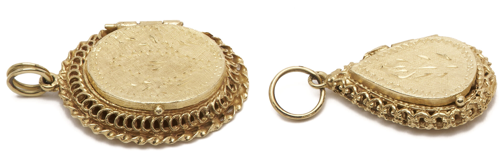 Lot 682: Three 14K Lockets, incl. 1 with 14K Chain