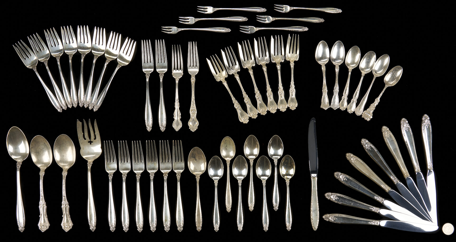 Lot 687: 40 Pcs. International Prelude Sterling Flatware, plus 17 others
