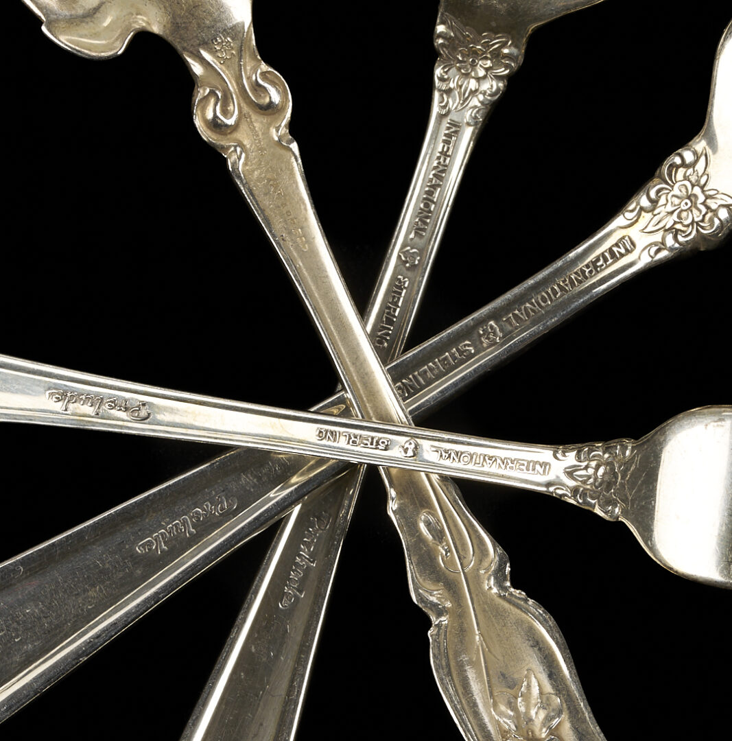 Lot 687: 40 Pcs. International Prelude Sterling Flatware, plus 17 others