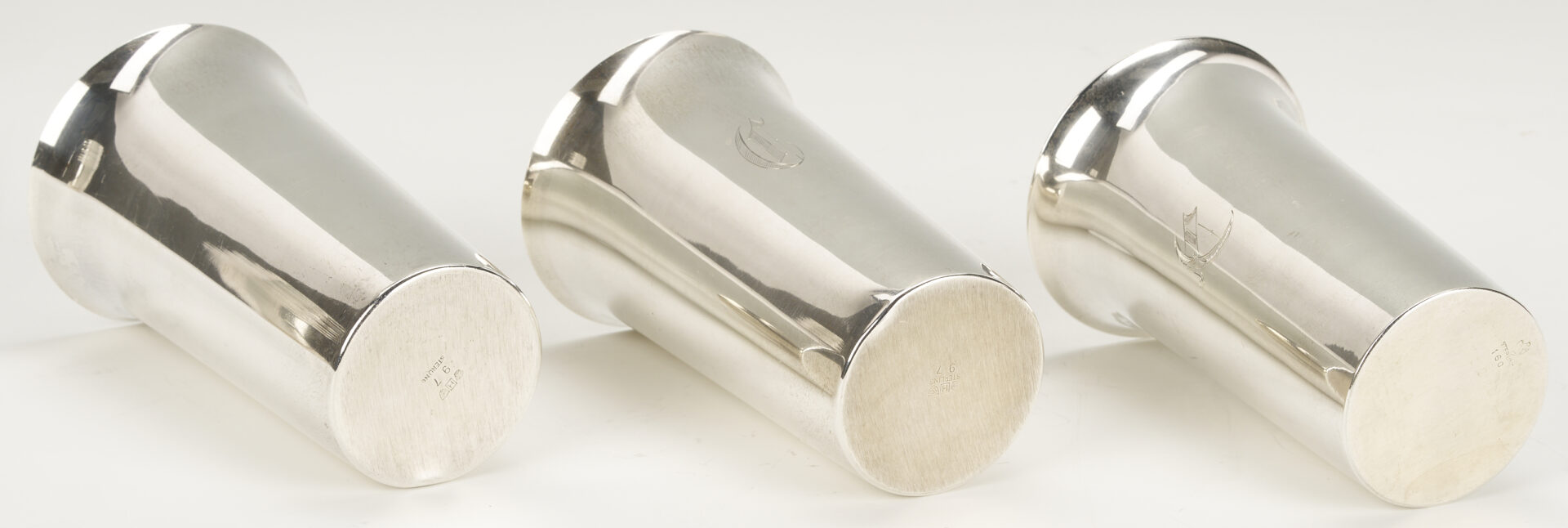 Lot 688: 12 Sterling Silver Highball Tumblers
