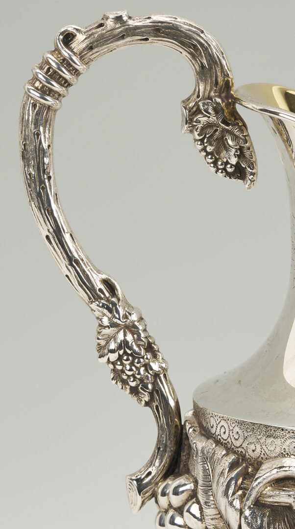 Lot 693: Ornate Sterling Silver Wine Ewer or Water Pitcher