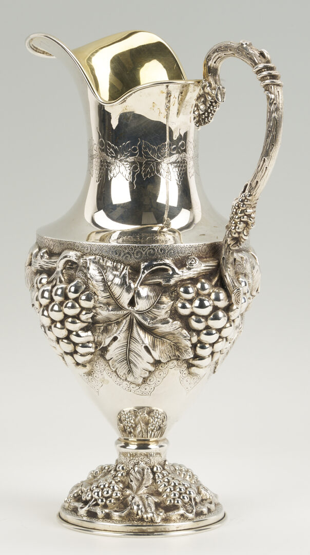Lot 693: Ornate Sterling Silver Wine Ewer or Water Pitcher