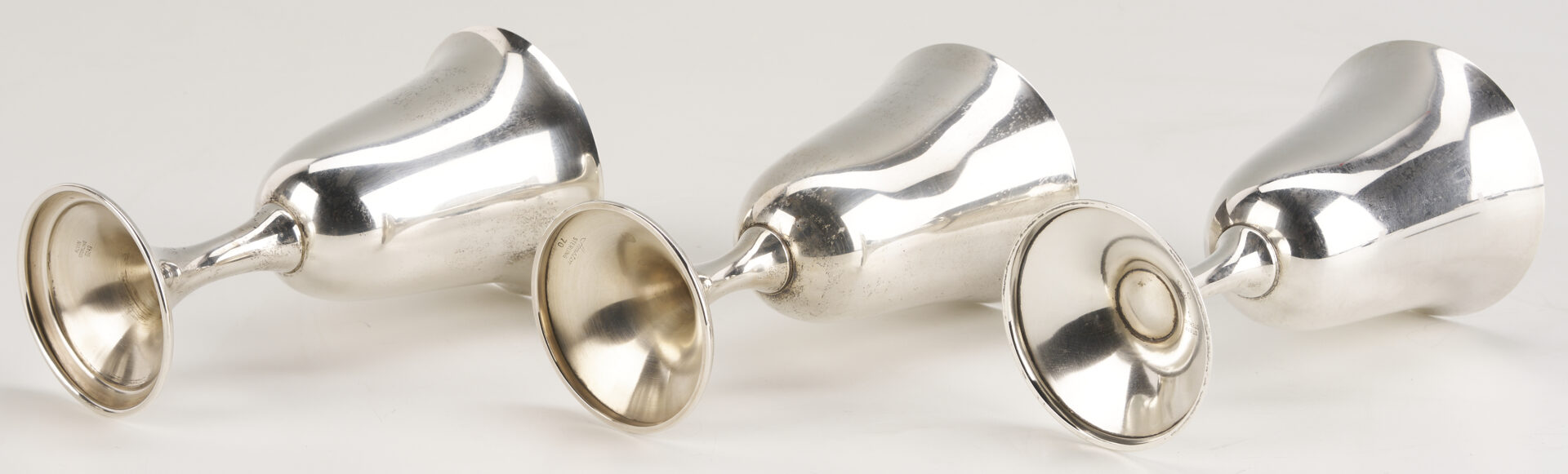 Lot 695: 8 Sterling Silver Goblets: Amston, Alvin, Steiff