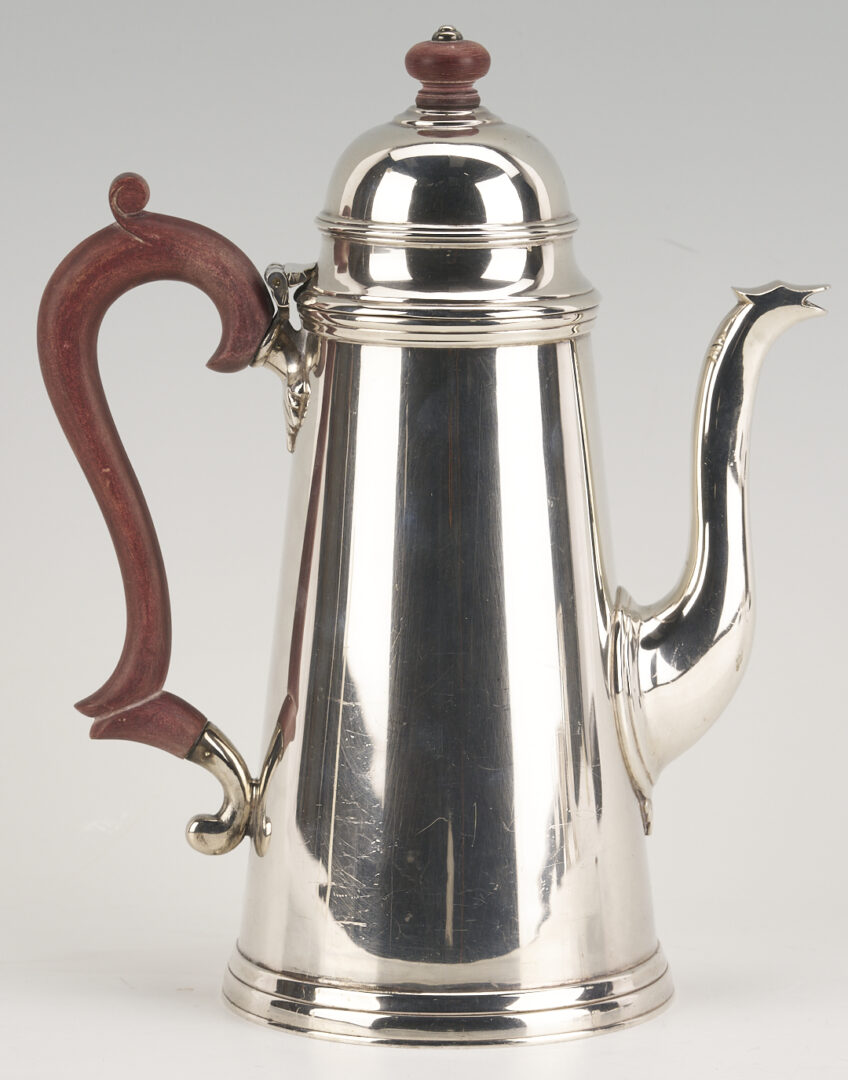 Lot 696: 3 Pc Garrard Sterling Silver Tea Set