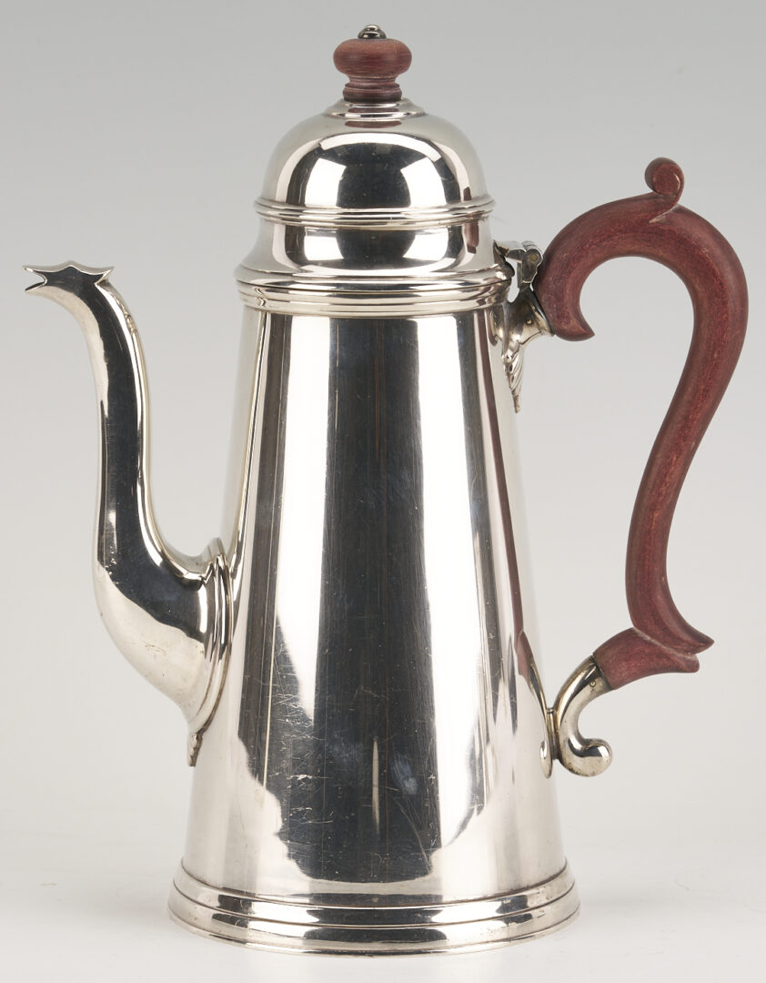 Lot 696: 3 Pc Garrard Sterling Silver Tea Set