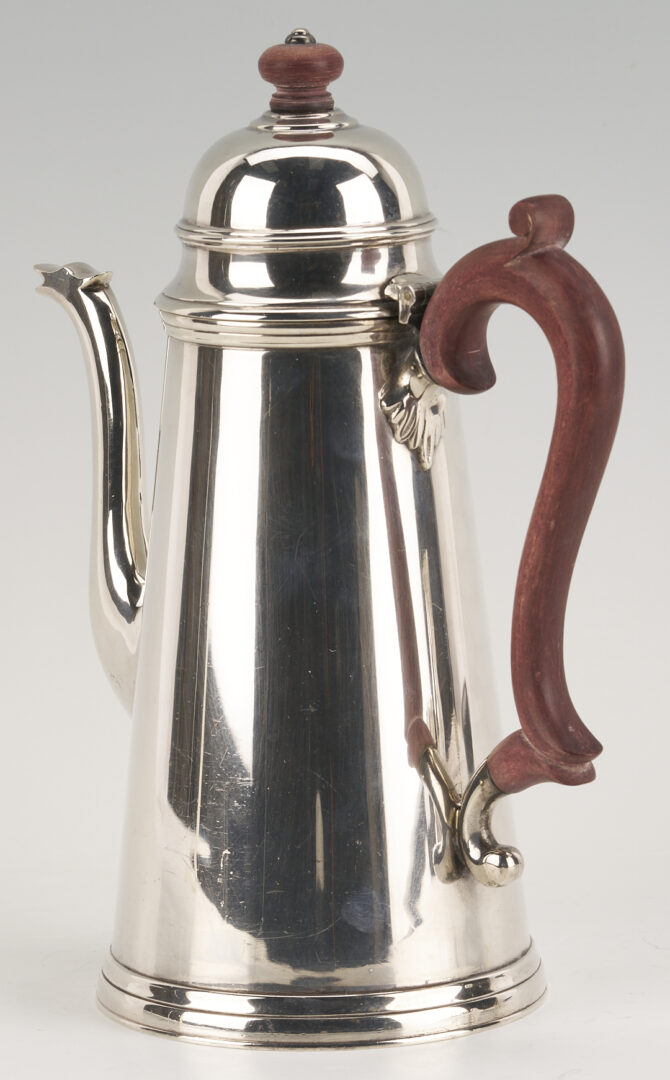 Lot 696: 3 Pc Garrard Sterling Silver Tea Set