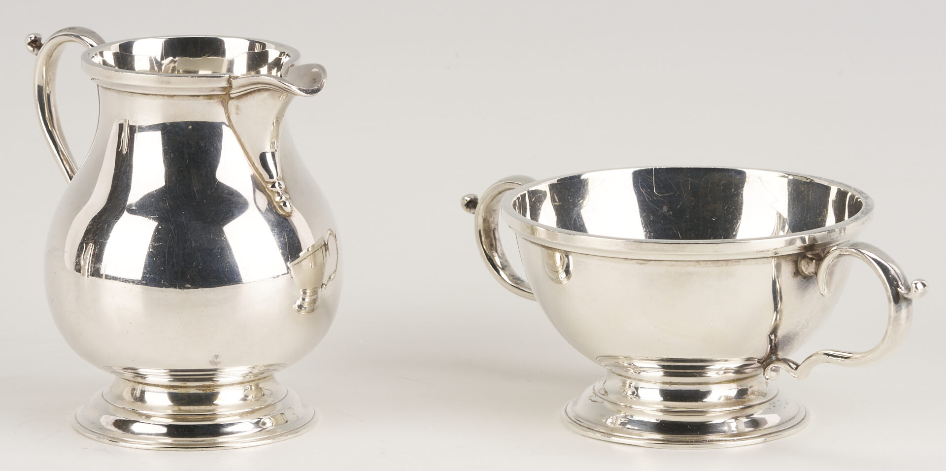 Lot 696: 3 Pc Garrard Sterling Silver Tea Set