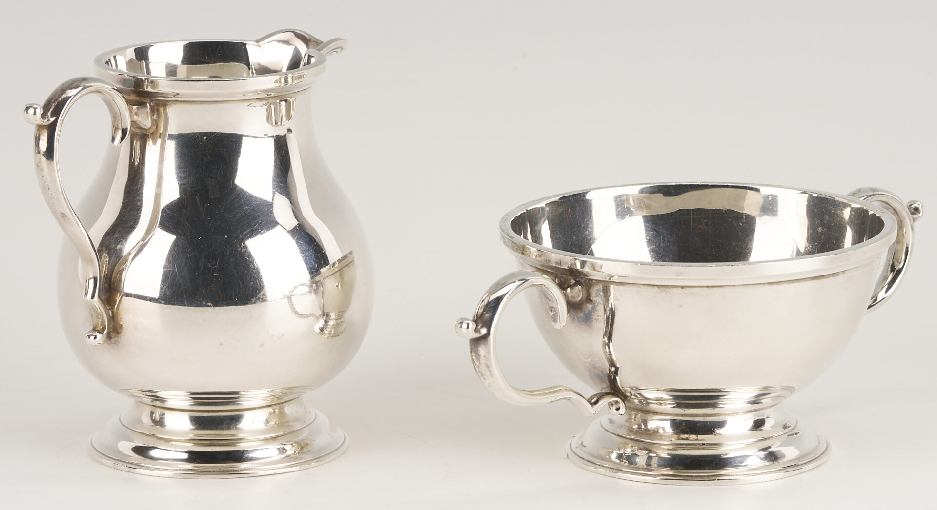 Lot 696: 3 Pc Garrard Sterling Silver Tea Set