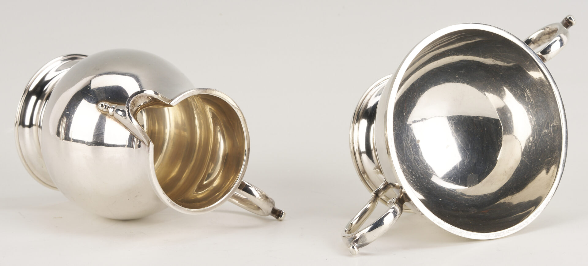 Lot 696: 3 Pc Garrard Sterling Silver Tea Set