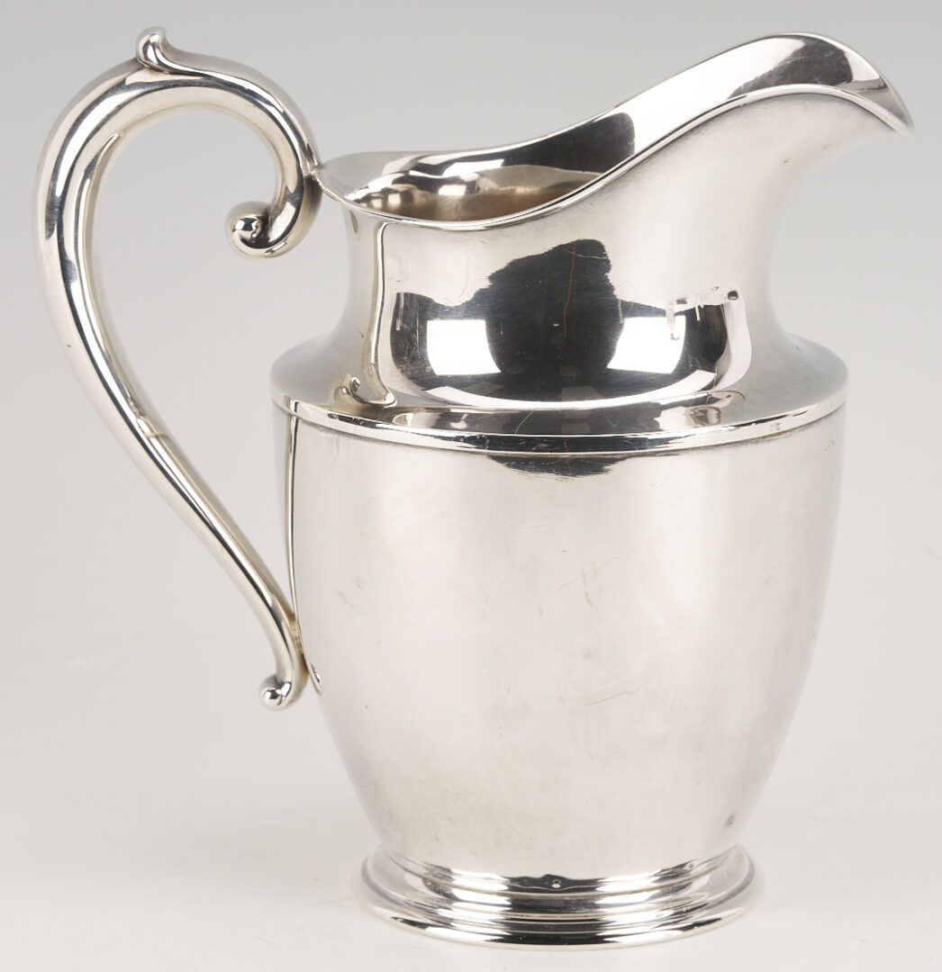 Lot 697: Wallace Sterling Water Pitcher w/ 4 Cups